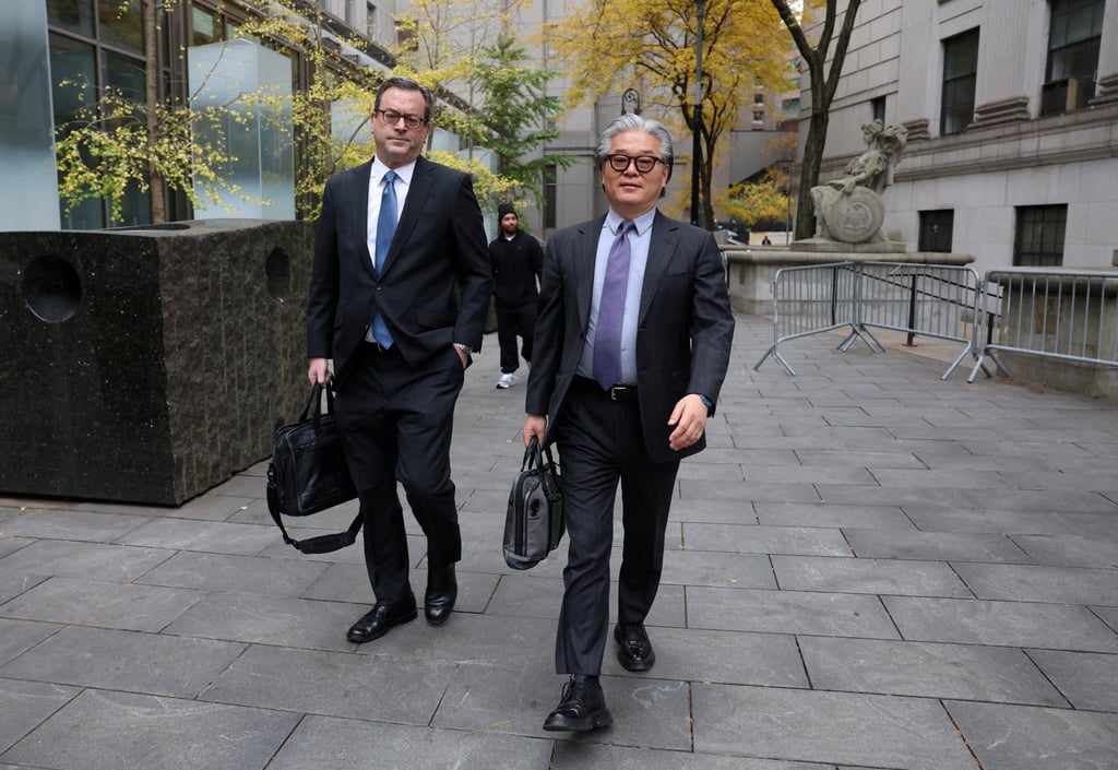 Bill Hwang at the United States District Court in Manhattan in New York City on Wednesday. Photo: Reuters Bill Hwang at the United States District Court in Manhattan in New York City on Wednesday. Photo: Reuters