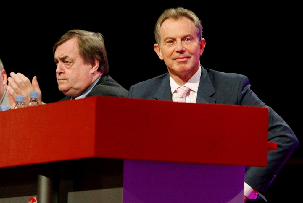 Britain’s then Deputy Prime Minister John Prescott and Prime Minister Tony Blair in 2006. File photo: EPA-EFE