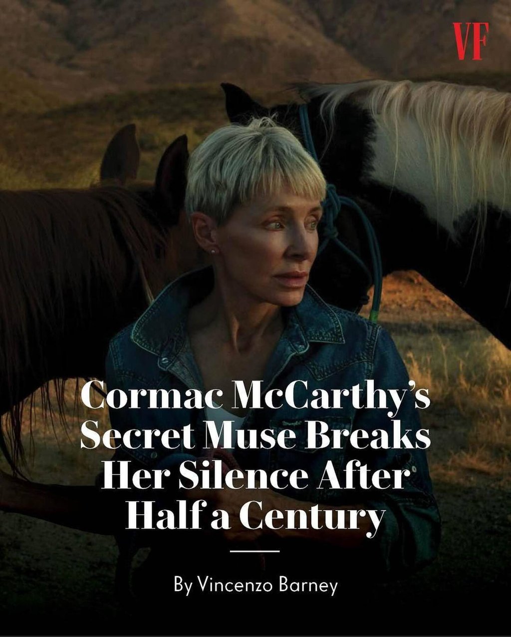 The cover page of the profile of Augusta Britt in Vanity Fair. Photo: Instagram/vanityfair