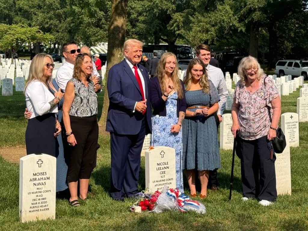 Donald Trump’s visit to Arlington National Cemetery in August caused controversy. Photo: @CLewandowski_/X Donald Trump’s visit to Arlington National Cemetery in August caused controversy. Photo: @CLewandowski_/X