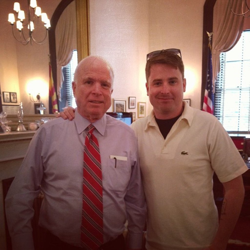 Jimmy McCain with father John McCain, who died in 2018. Photo: @senjohnmccain/Instagram Jimmy McCain with father John McCain, who died in 2018. Photo: @senjohnmccain/Instagram