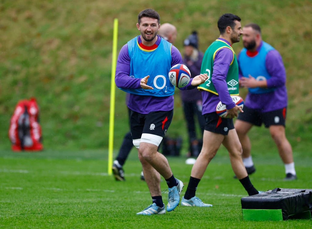 England’s Tom Curry during training. Photo: Reuters