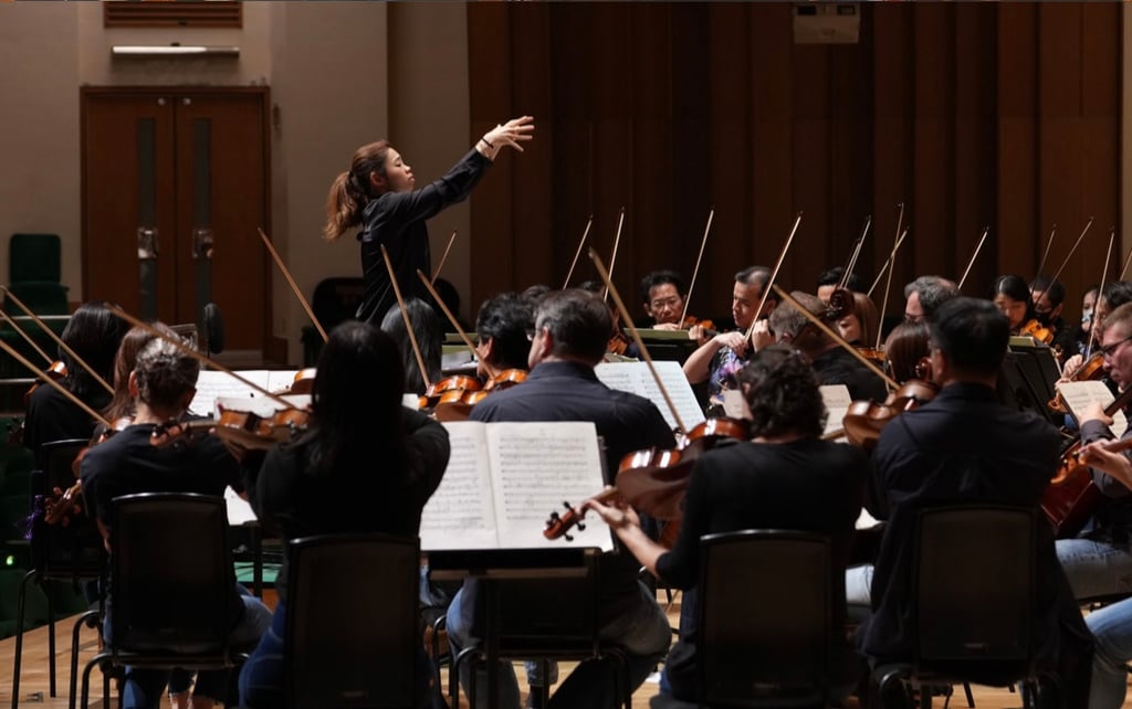 Elim Chan conducts the Hong Kong Philharmonic Orchestra. She is considering how to reach audiences beyond the concert hall. Photo: Facebook/@Hong Kong Philharmonic Orchestra Elim Chan conducts the Hong Kong Philharmonic Orchestra. She is considering how to reach audiences beyond the concert hall. Photo: Facebook/@Hong Kong Philharmonic Orchestra