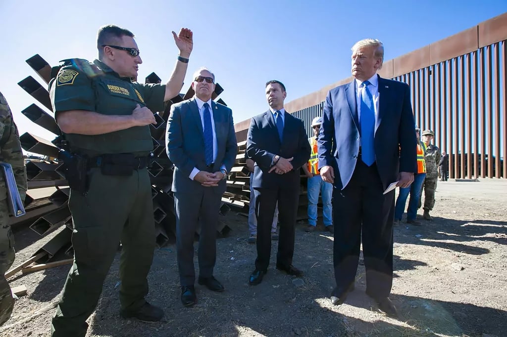 Donald Trump visiting the US-Mexico border in 2019. File photo: TNS Donald Trump visiting the US-Mexico border in 2019. File photo: TNS