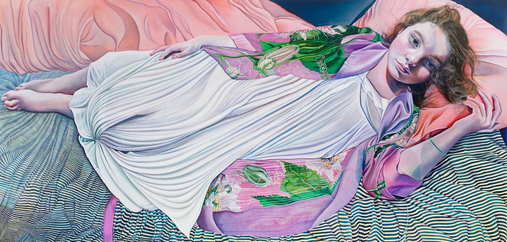 Bella (2023), oil on canvas, by Ishbel Myerscough. Bella (2023), oil on canvas, by Ishbel Myerscough.