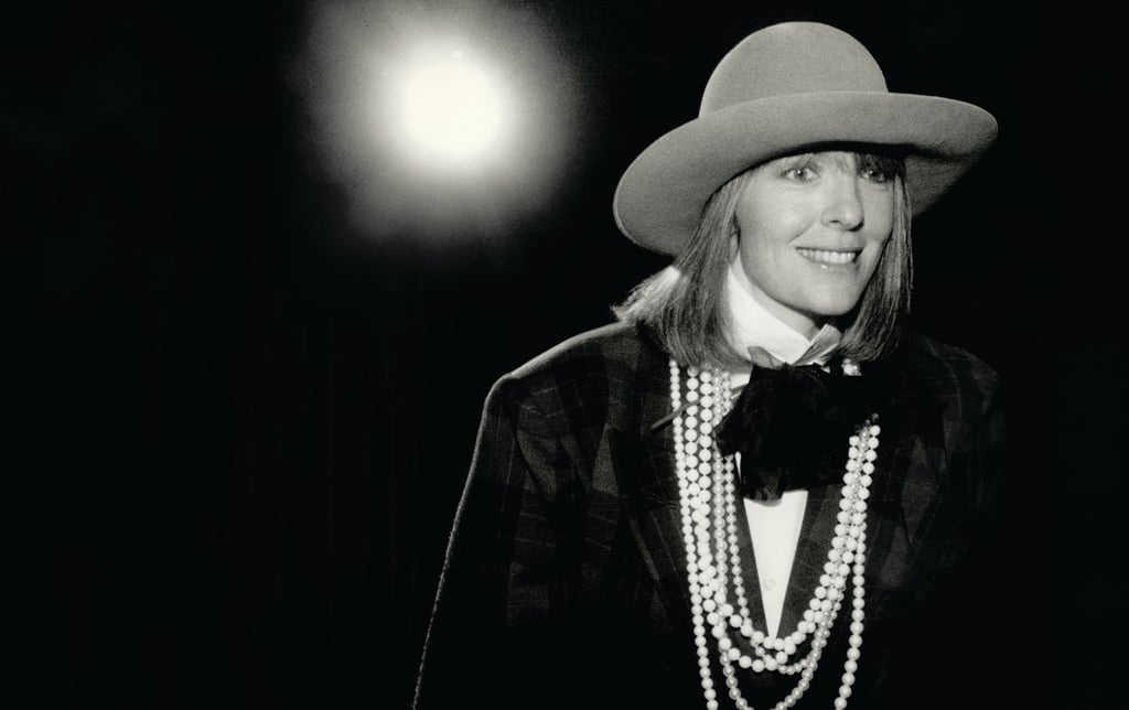 Diane Keaton’s oversized, eye-catching style. Photo: Getty Images Diane Keaton’s oversized, eye-catching style. Photo: Getty Images