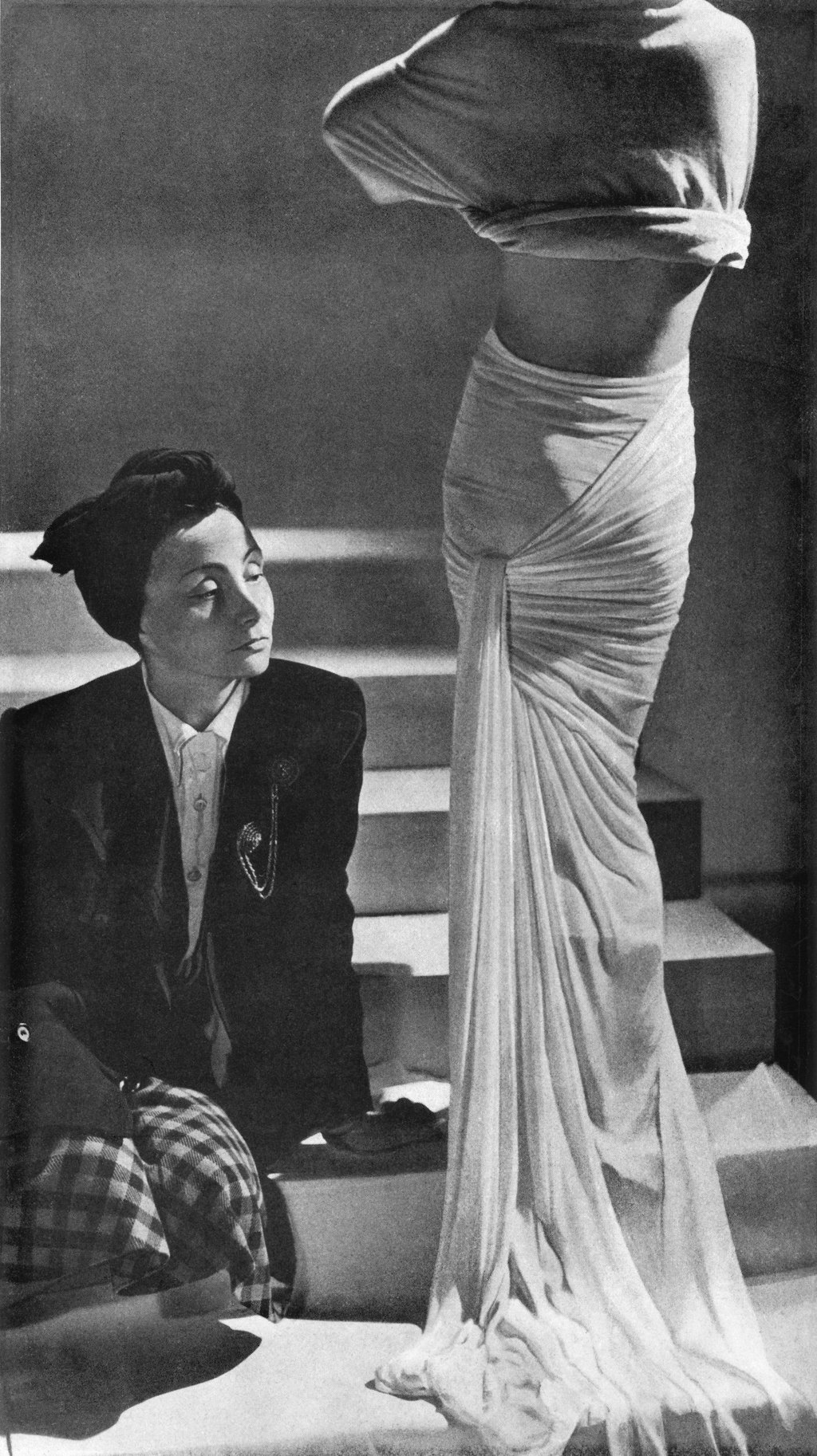 Madame Grès next to one of her models. Photo: Handout Madame Grès next to one of her models. Photo: Handout
