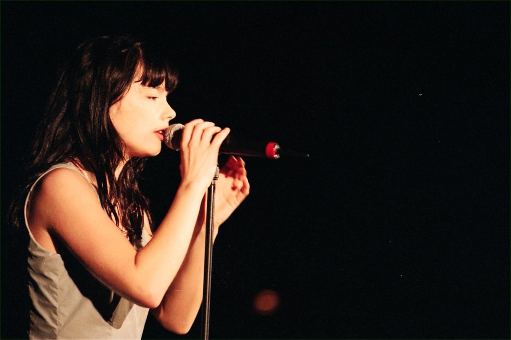 Björk singing during her live concert at the Queen Elizabeth II Stadium in Hong Kong, in 1996. Photo: SCMP Archives