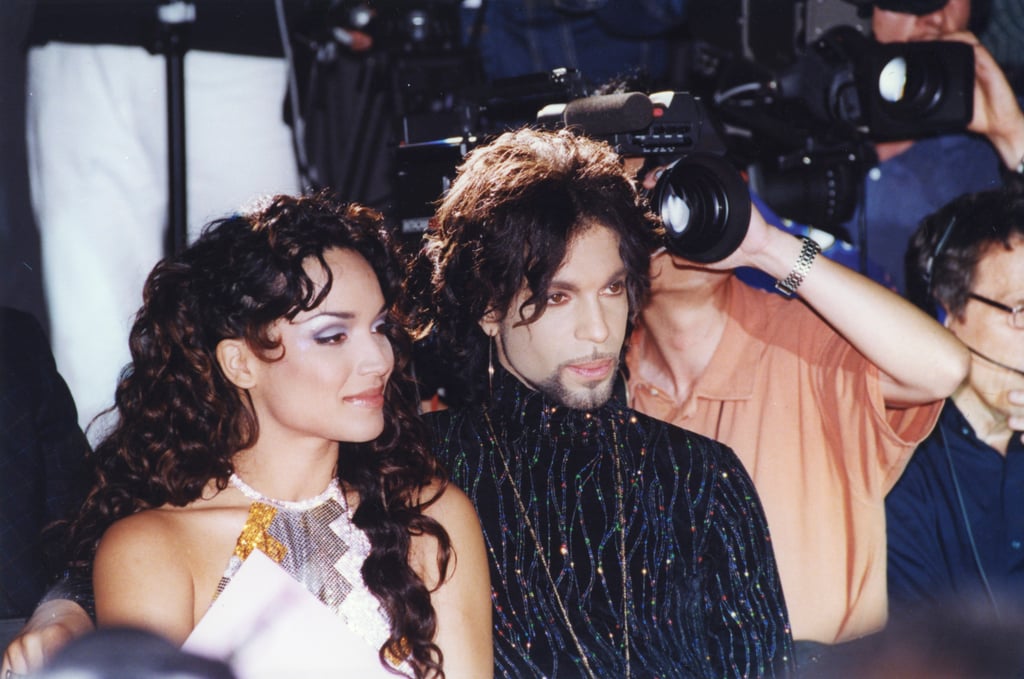 Prince and Mayte Garcia at a Versace fashion show in Paris, in 1999. Photo: Getty Images Prince and Mayte Garcia at a Versace fashion show in Paris, in 1999. Photo: Getty Images