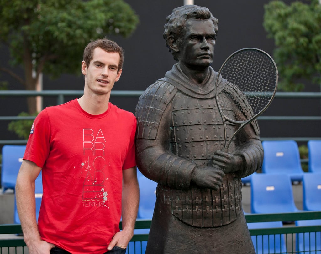 Andy Murray next to his terracotta warrior sculpture double: “I thought I was better looking than that.” Photo: AP Andy Murray next to his terracotta warrior sculpture double: “I thought I was better looking than that.” Photo: AP
