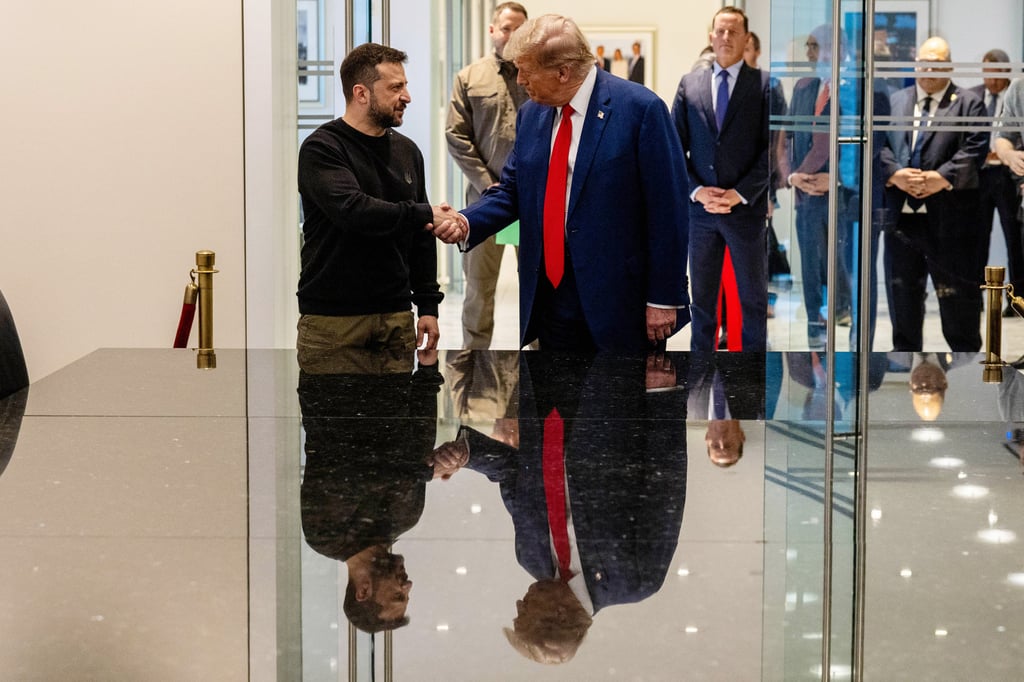Ukrainian President Volodymyr Zelensky and US president-elect Donald Trump during a meeting in New York in September. Photo: via TNS Ukrainian President Volodymyr Zelensky and US president-elect Donald Trump during a meeting in New York in September. Photo: via TNS