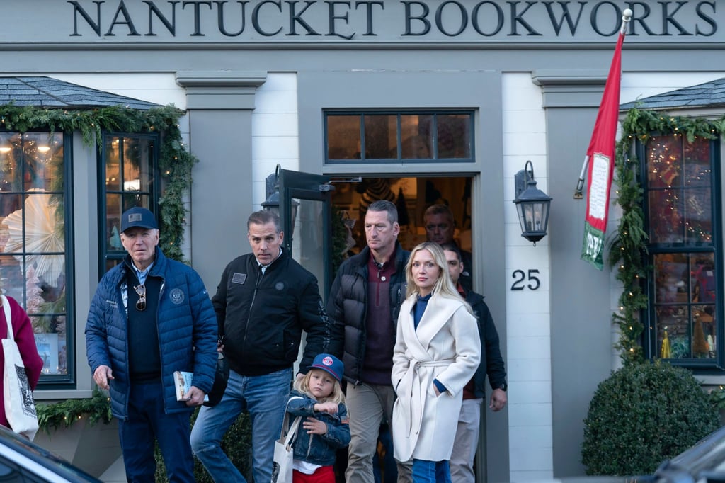 The US president spent the Thanksgiving holiday in Nantucket, Massachusetts with Hunter and his family. Photo: AP