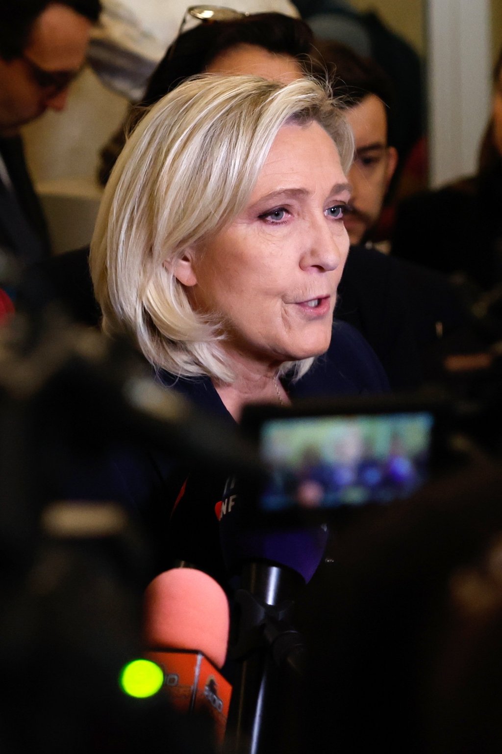 Marine Le Pen, leader of Rassemblement National (RN) party, in Paris on Monday. Photo: EPA-EFE