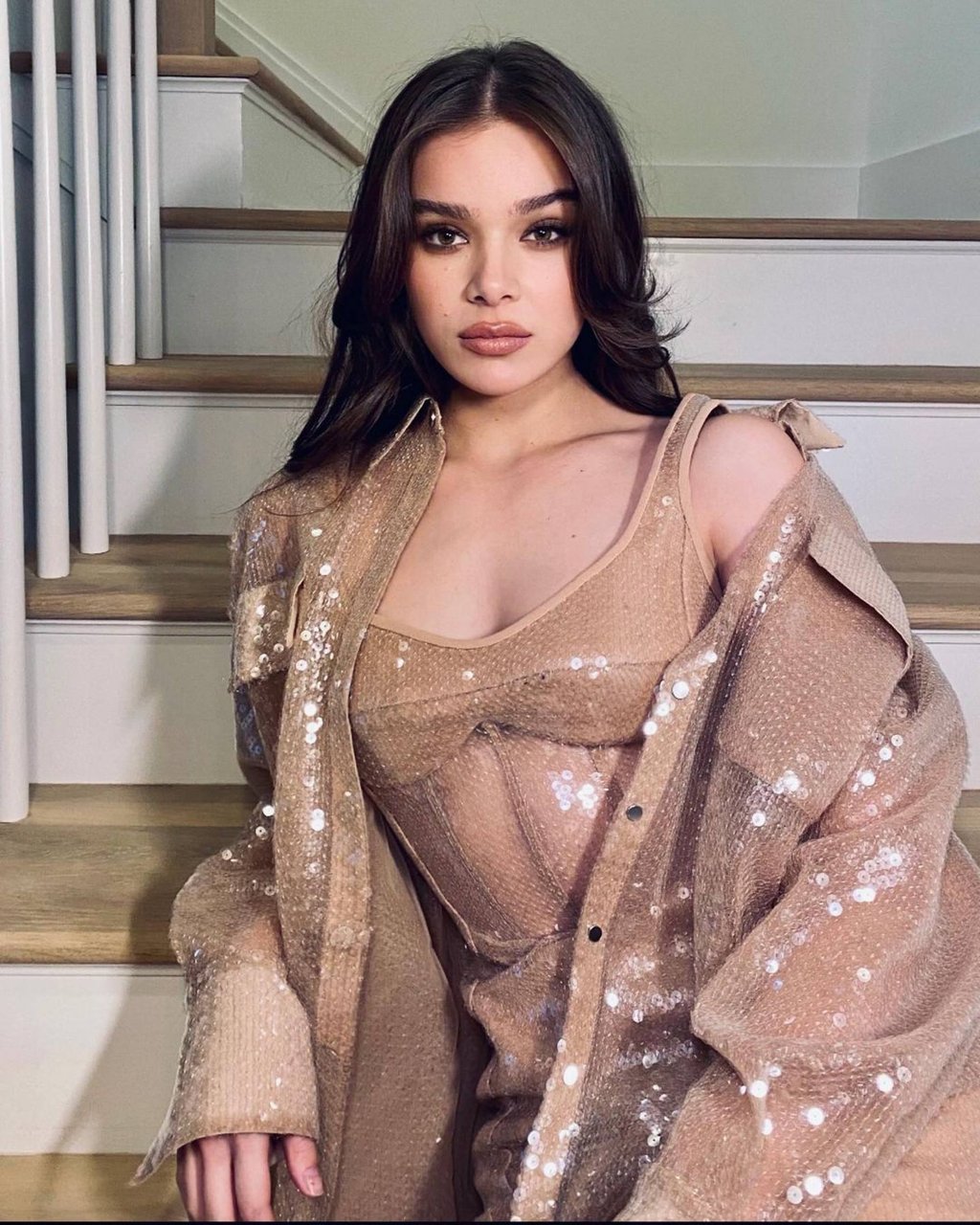 True Grit and Pitch Perfect actress Hailee Steinfeld just got engaged to NFL player Josh Allen. Photo: @haileesteinfeld/Instagram True Grit and Pitch Perfect actress Hailee Steinfeld just got engaged to NFL player Josh Allen. Photo: @haileesteinfeld/Instagram