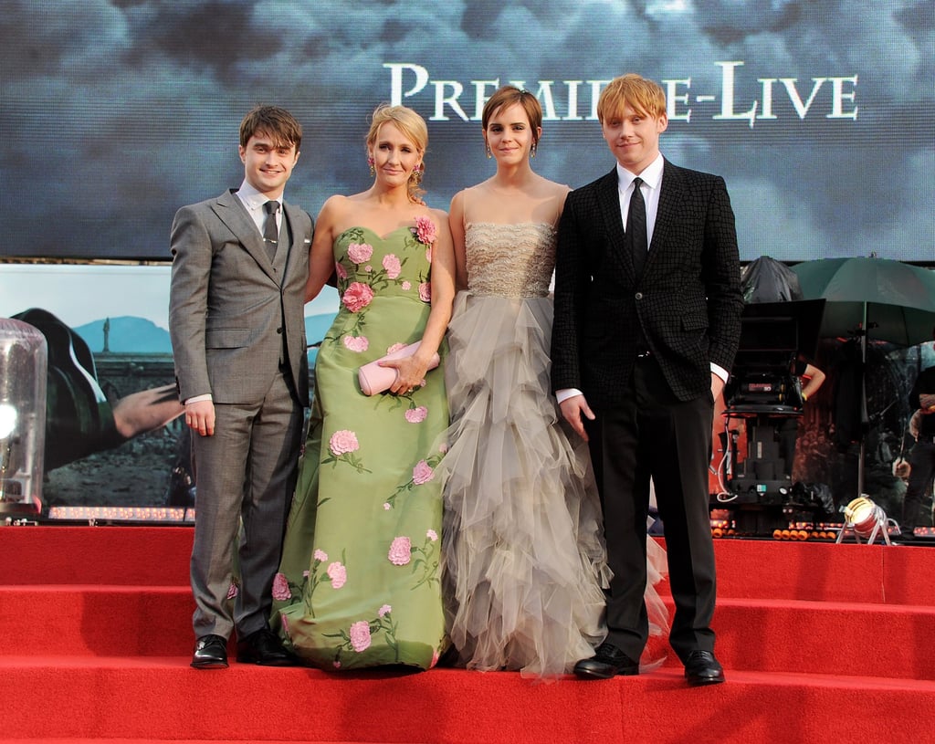 Daniel Radcliffe, J.K. Rowling, Emma Watson and Rupert Grint at the world premiere of Harry Potter and The Deathly Hallows Part 2 in 2011, in London, England. Photo: Getty Images Daniel Radcliffe, J.K. Rowling, Emma Watson and Rupert Grint at the world premiere of Harry Potter and The Deathly Hallows Part 2 in 2011, in London, England. Photo: Getty Images
