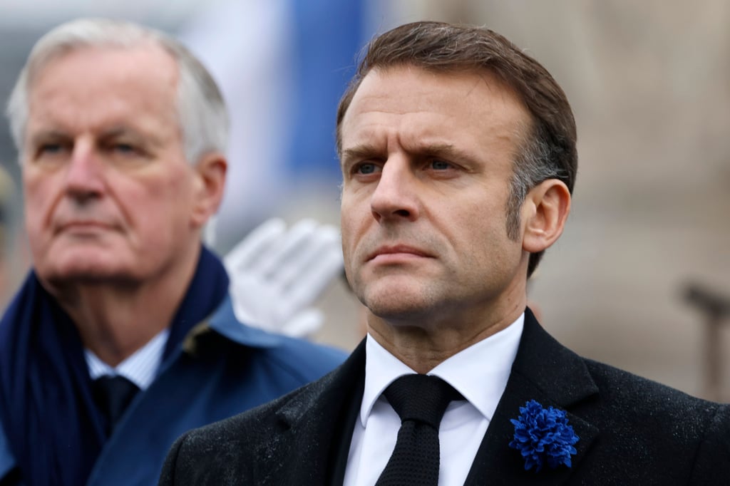 French President Emmanuel Macron (right) and Prime Minister Michel Barnier. Photo: AP