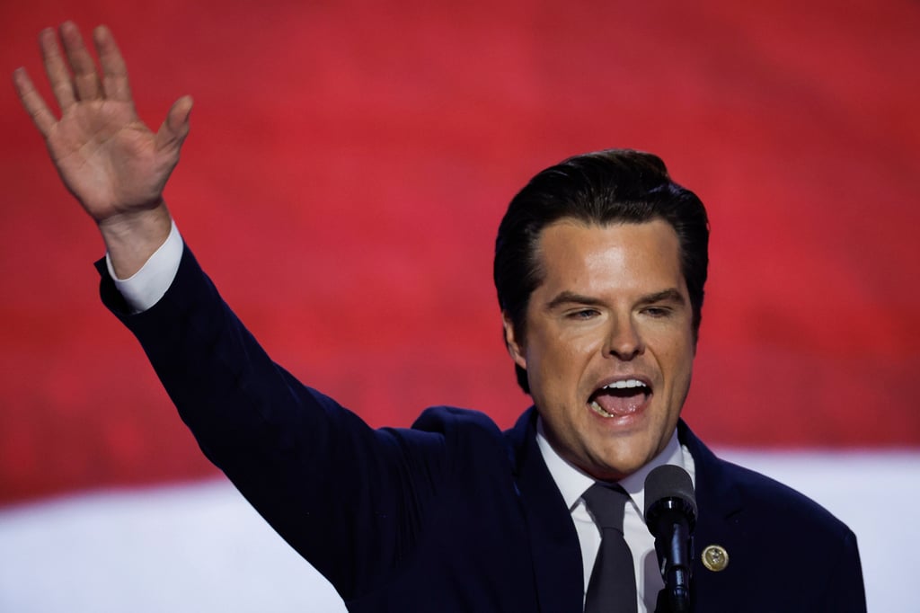 Matt Gaetz has left Congress and stepped aside as Donald Trump’s choice to head the Justice Department. File photo: TNS