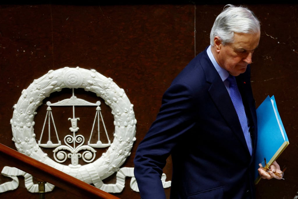 Ousted Prime Minister Michel Barnier, who was toppled in a historic no-confidence vote on Wednesday. Photo: Reuters