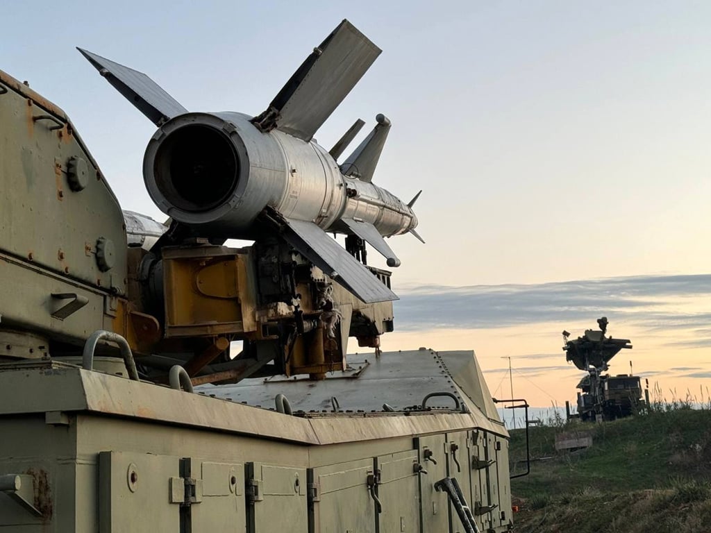 Anti-aircraft missile units at abandoned military barracks after the withdrawal of the Syrian army forces following the fall of the regime of Syrian President Bashar al-Assad in Latakia, southwest Syria on Sunday. Photo: EPA-EFE