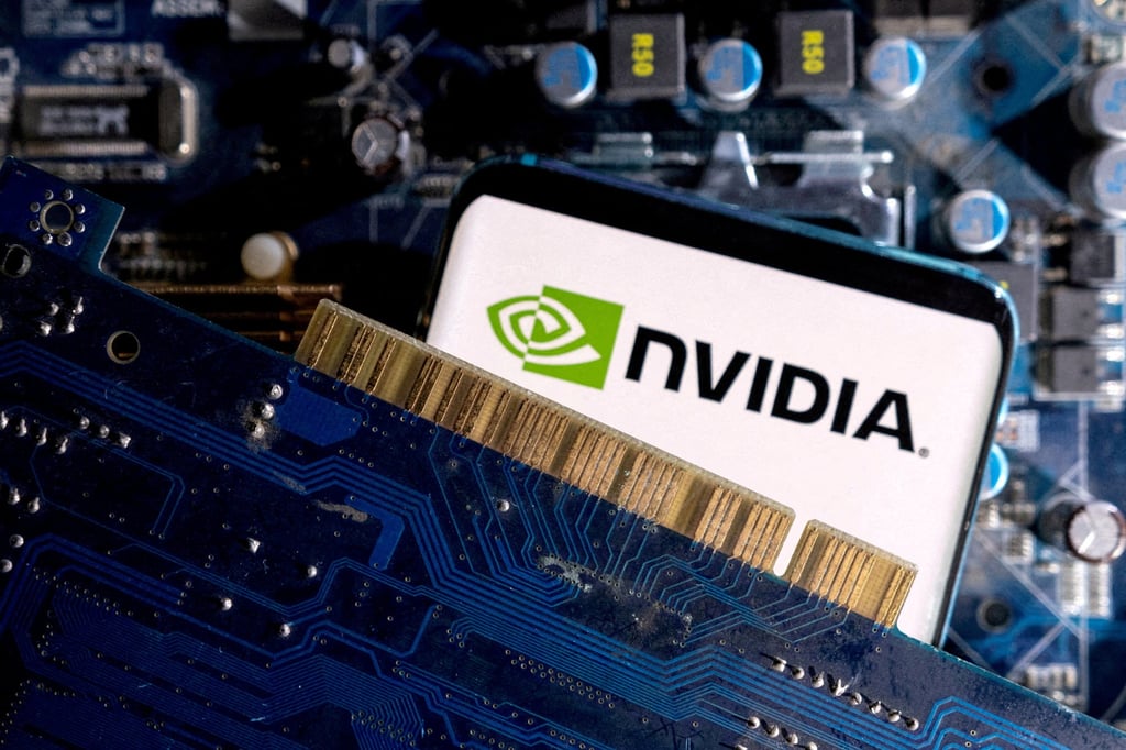 A smartphone with a displayed Nvidia logo is placed on a computer motherboard in this illustration picture taken March 6, 2023. Photo: Reuters A smartphone with a displayed Nvidia logo is placed on a computer motherboard in this illustration picture taken March 6, 2023. Photo: Reuters