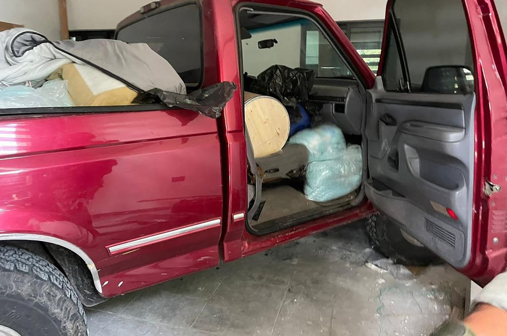 A seized truck with alleged fentanyl pills at an undisclosed location in Sinaloa State, Mexico. Photo: Mexican Navy via AFP A seized truck with alleged fentanyl pills at an undisclosed location in Sinaloa State, Mexico. Photo: Mexican Navy via AFP