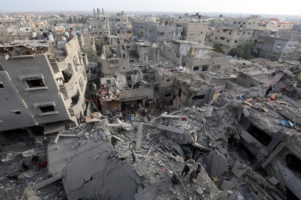 Destroyed houses in the Nuseirat camp, central Gaza Strip. Photo: Xinhua Destroyed houses in the Nuseirat camp, central Gaza Strip. Photo: Xinhua