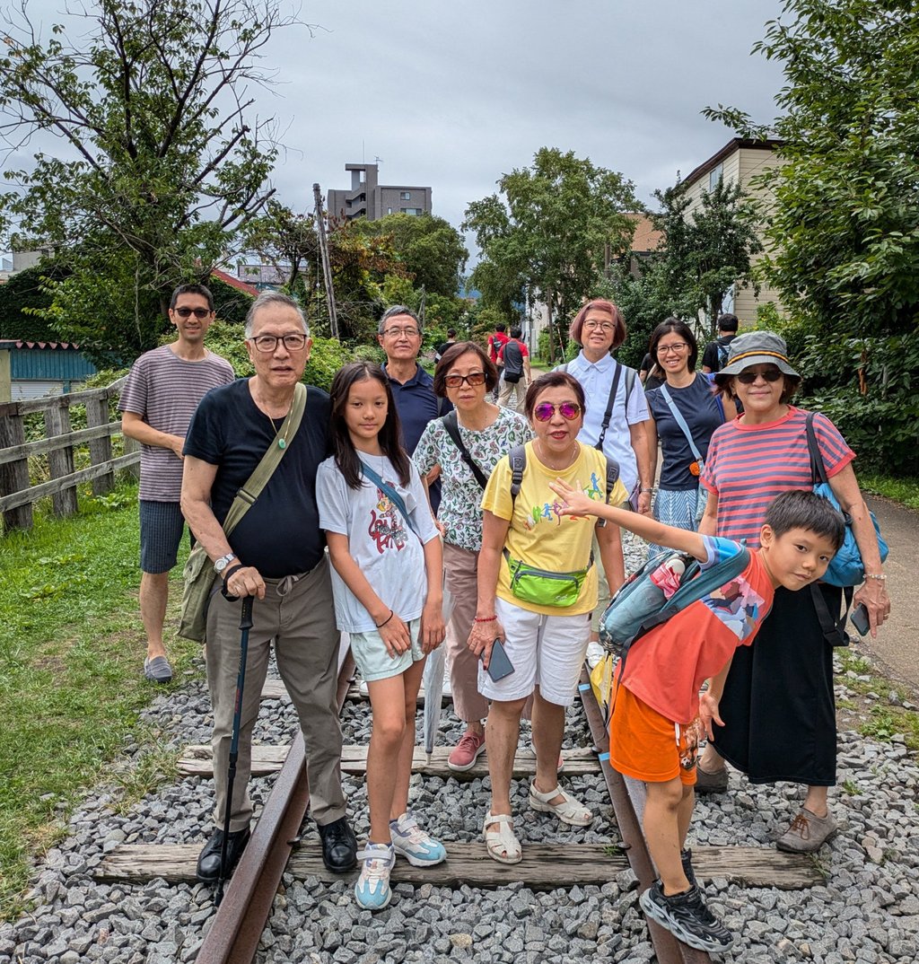 The extended family exploring Otaru on their week-long holiday. Photo: Fiona Ching