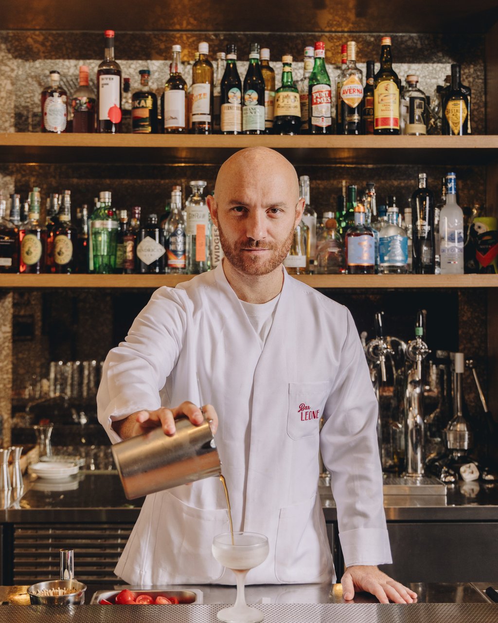 Bar Leone co-founder, Lorenzo Antinori, pours a drink. Photo: Jocelyn Tam Bar Leone co-founder, Lorenzo Antinori, pours a drink. Photo: Jocelyn Tam