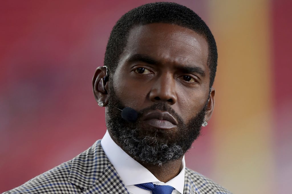 Randy Moss at an NFL football game between the San Francisco 49ers and the Los Angeles Rams in 2021. Photo: AP