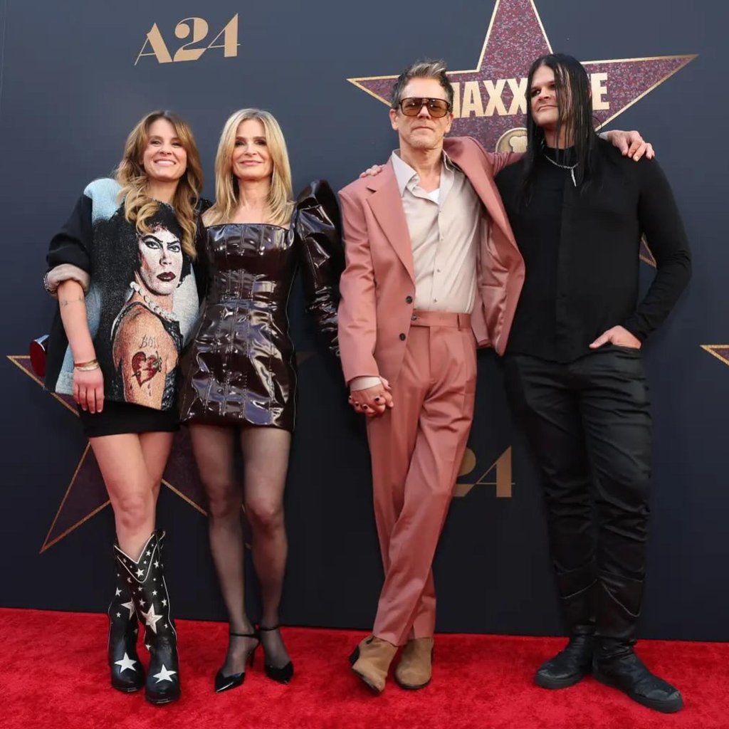 Travis Bacon with his family at the premiere of Maxxxine in Los Angeles in June. Photo: @svrtcntraclt/Instagram Travis Bacon with his family at the premiere of Maxxxine in Los Angeles in June. Photo: @svrtcntraclt/Instagram