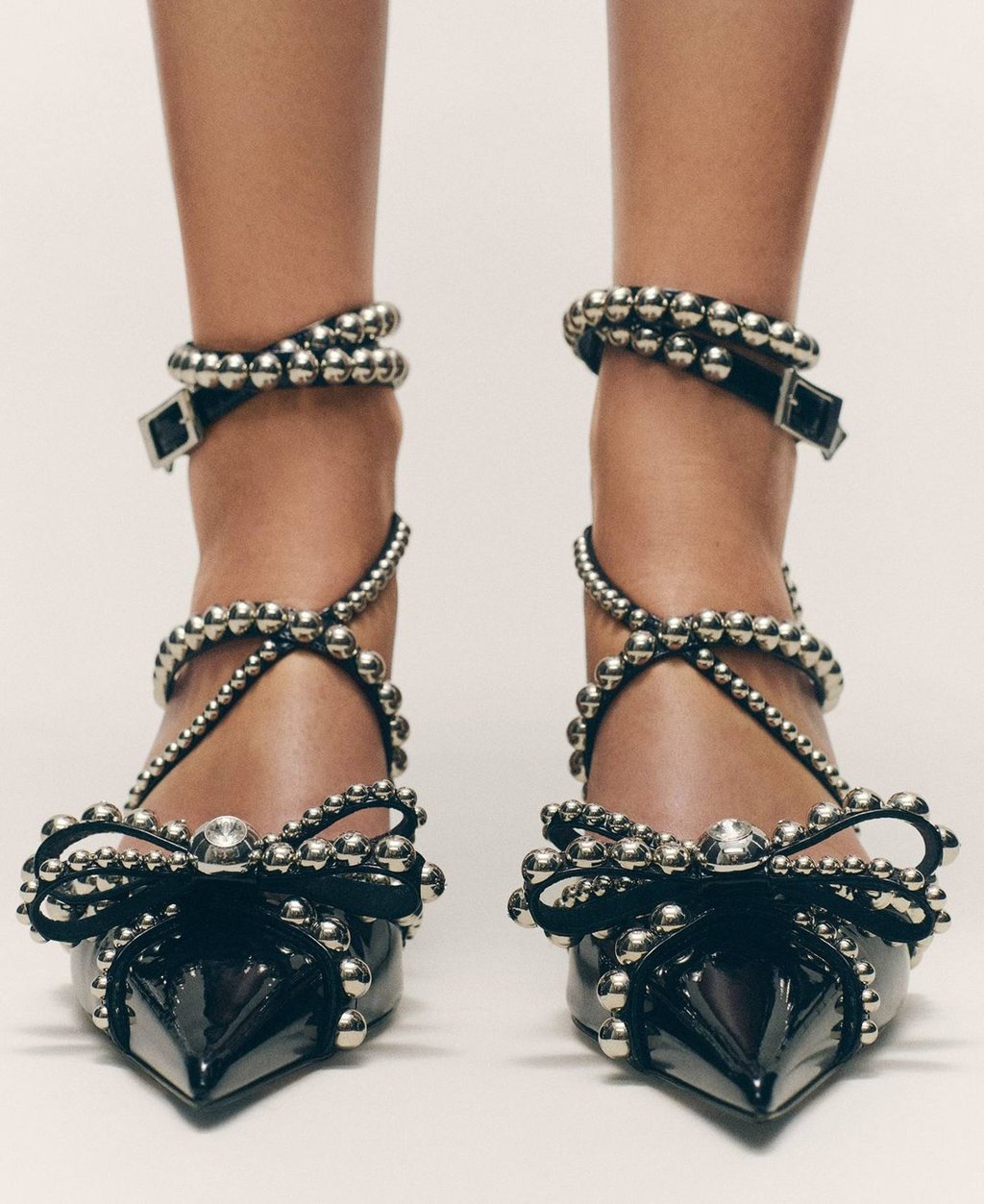 Crystal Studs black patent leather pumps from Mach & Mach, a Tbilisi, Georgia-based label founded by sisters Nina and Gvantsa Macharashvili. Photo: Mach & Mach