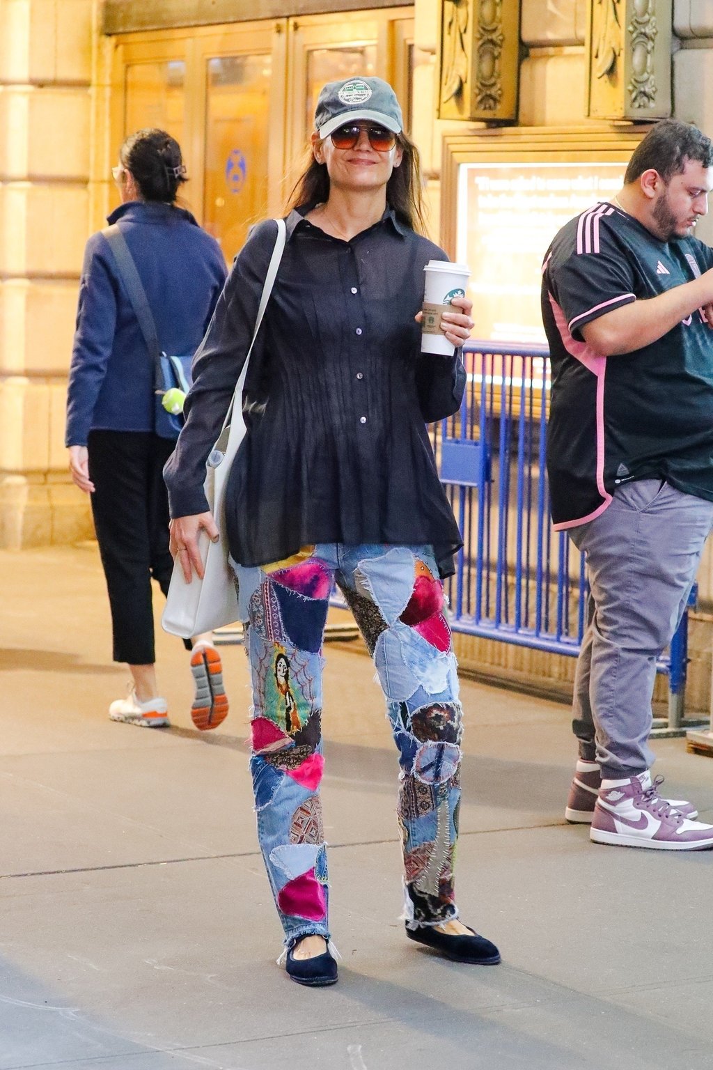 Katie Holmes in Kapital jeans. Photo: Backgrid Katie Holmes in Kapital jeans. Photo: Backgrid