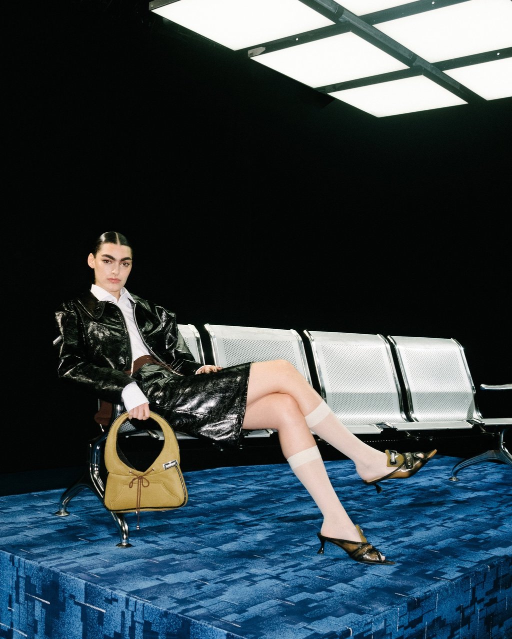 A look from Ancuta Sarca’s autumn/winter 2024 collection. The Romanian-born, London-based designer is known for her Instagram-worthy heels made by upcycling existing shoes or garments, or using deadstock leathers. Photo: Handout