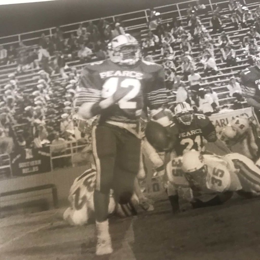Scott Turner playing football for Pearce High School in Richardson, Texas, circa 1990. Photo: @scottturnerofficial/Instagram Scott Turner playing football for Pearce High School in Richardson, Texas, circa 1990. Photo: @scottturnerofficial/Instagram