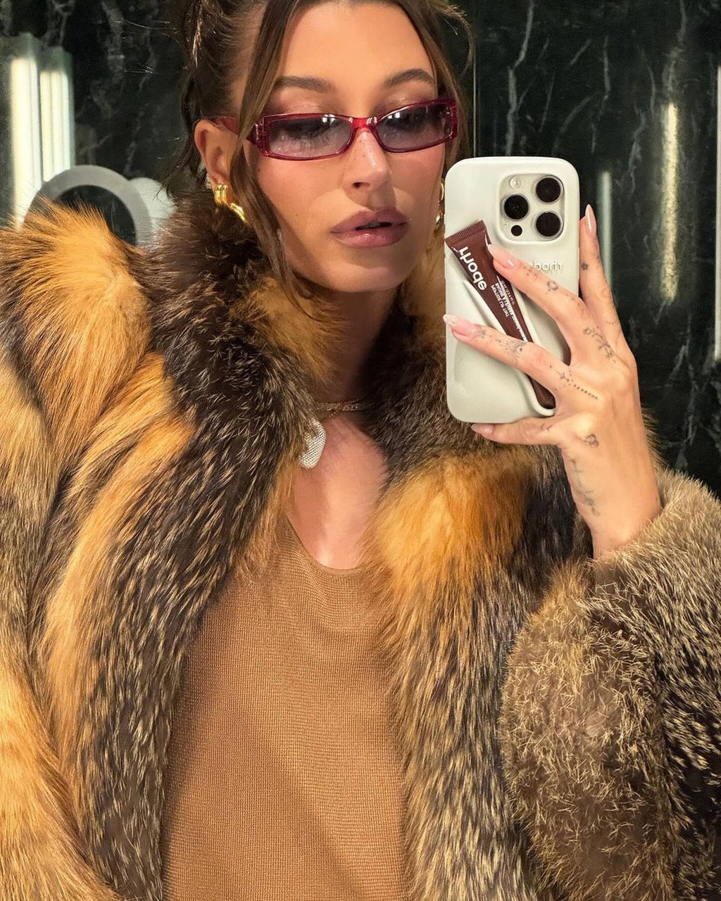 Hailey Bieber’s Rhode lip case. Photo: Handout Hailey Bieber’s Rhode lip case. Photo: Handout