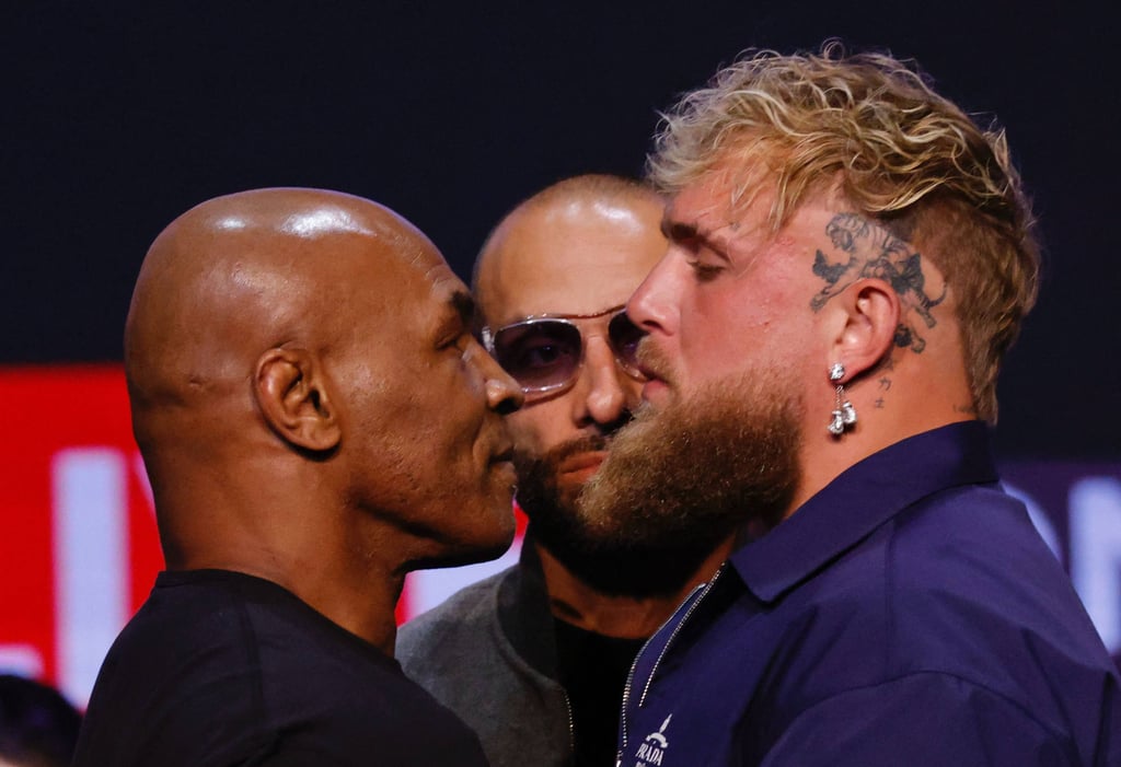 Former heavyweight boxing champion Mike Tyson famously took on much younger boxer Jake Paul earlier this year. Photo: AFP