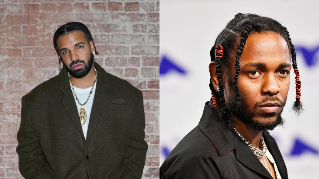 Drake (left) and Kendrick Lamar. Photo: @champagnepapi/Instagram, @DailyLoud/X