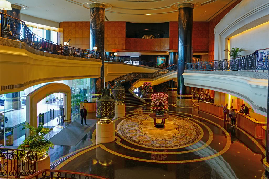 The lobby at the Grand Hyatt Hong Kong. Photo: Shutterstock