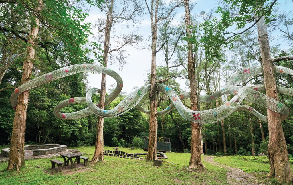 An artist’s impression of Kiki Ji’s Flowing Natural sculpture at Shing Mun Country Park in Hong Kong. Image: Design District Hong Kong An artist’s impression of Kiki Ji’s Flowing Natural sculpture at Shing Mun Country Park in Hong Kong. Image: Design District Hong Kong