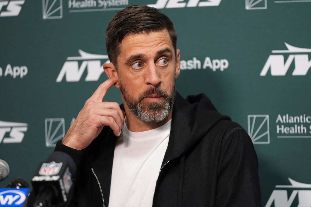Aaron Rodgers has said the New York Jets might be cursed. Photo: AP