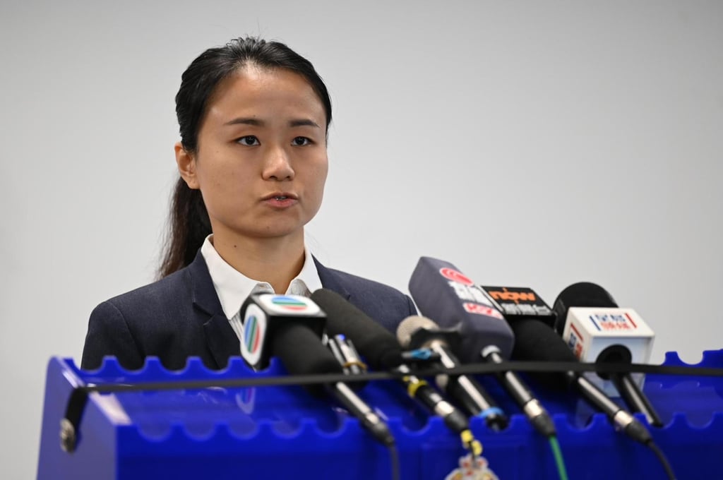 Senior Inspector Lau Wing-lam of the northern New Territories regional crime unit says the 46-year-old suspect was accused of carrying out the burglaries between May to December this year. Photo: Handout