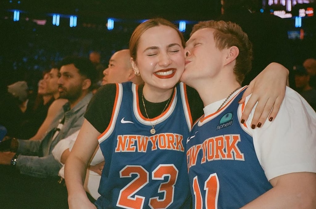 Maude Apatow and Patrick Gibson went public with their relationship by sharing this photo earlier this year. Photo: @paddygibson/Instagram