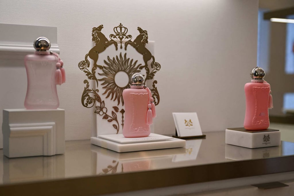 Perfumes from Parfums de Marly, a luxury and niche perfume brand, in its Paris boutique. Photo: AFP Perfumes from Parfums de Marly, a luxury and niche perfume brand, in its Paris boutique. Photo: AFP