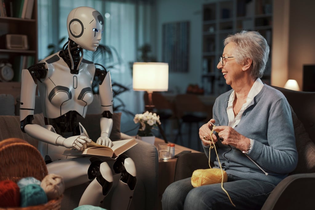 Advances in the applications of AI may mean that one day humanoids can be used to carry out roles such as the carers of elderly people. Photo: Shutterstock