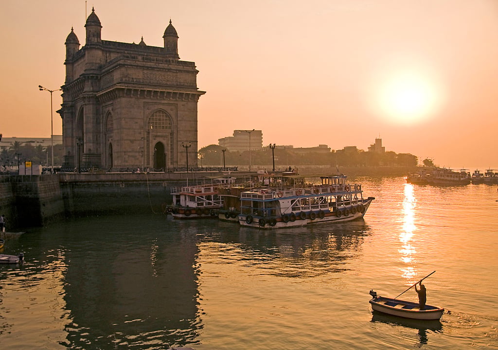 On Mumbai’s Apollo Bunder pier stands the Gateway of India, which overlooks the Arabian Sea. Photo: Tim Pile