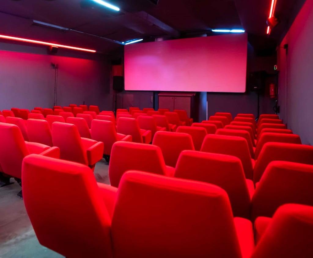 The cinema inside the CinemaTdour truck, which expands to fit 100 people. Photo: Instagram/tunisieco The cinema inside the CinemaTdour truck, which expands to fit 100 people. Photo: Instagram/tunisieco