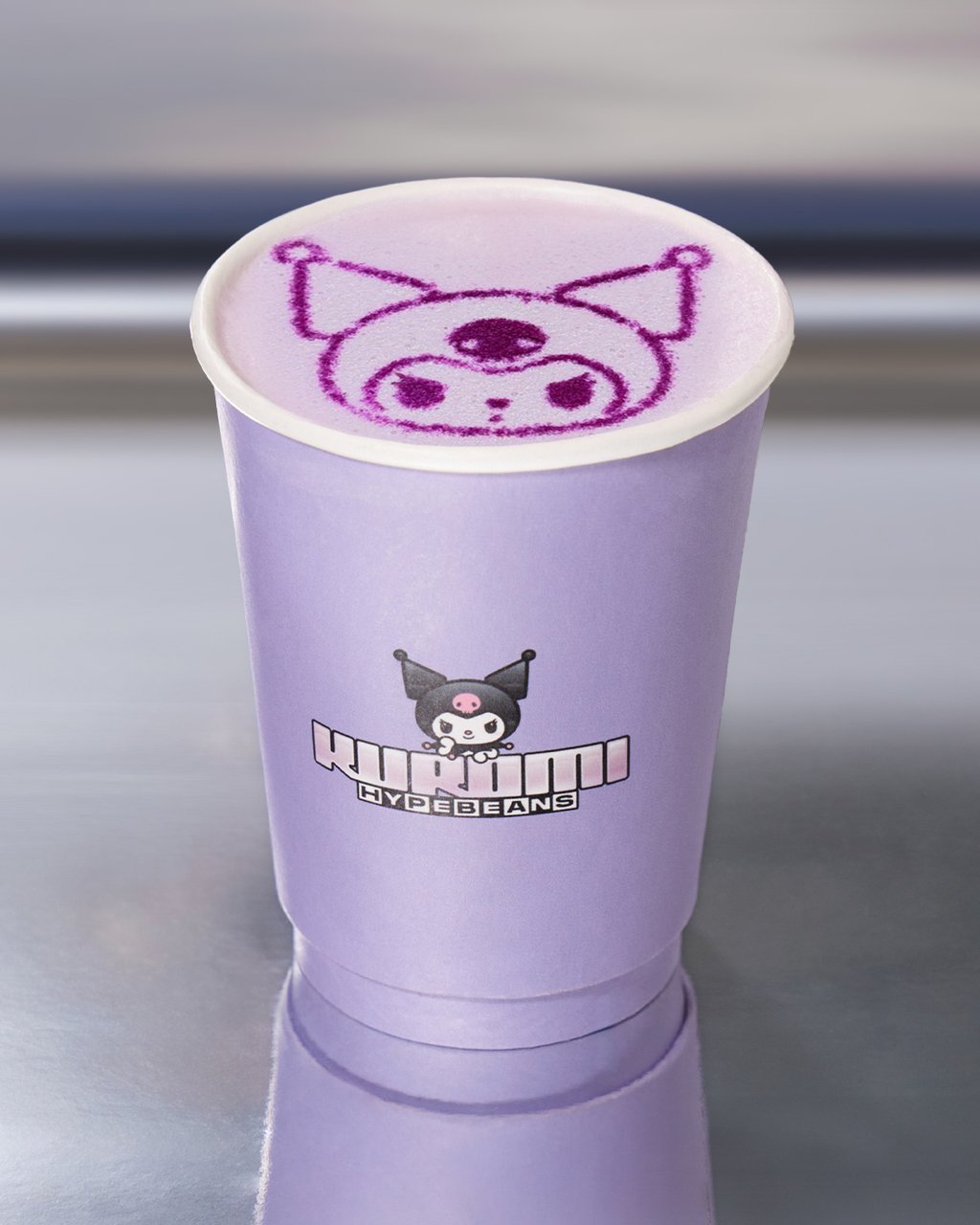 Taro latte will be served at Hypebeans’ two Hong Kong branches in celebration of Kuromi’s 20th anniversary. Photo: Hypebeans Taro latte will be served at Hypebeans’ two Hong Kong branches in celebration of Kuromi’s 20th anniversary. Photo: Hypebeans