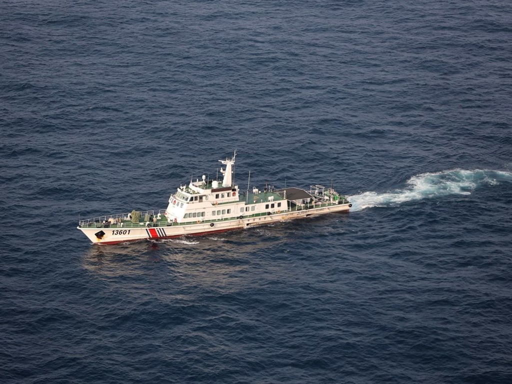 A China Coast Guard ship cruising near Japan’s territorial waters around the Diaoyu Islands, also known as the Senkaku Islands, in August 2021. Photo: EPA-EFE/Japan Coast Guard A China Coast Guard ship cruising near Japan’s territorial waters around the Diaoyu Islands, also known as the Senkaku Islands, in August 2021. Photo: EPA-EFE/Japan Coast Guard