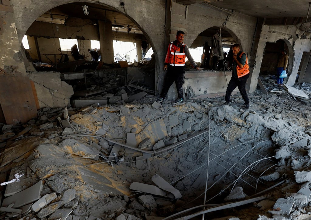 The aftermath of an Israeli strike in Khan Younis, southern Gaza Strip. Photo: Reuters