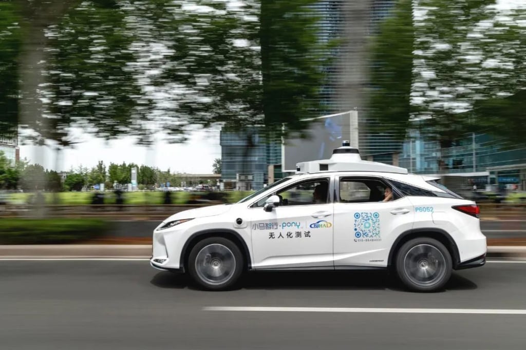 Outside Guangzhou, Pony.ai offers robotaxi services in Beijing, Shanghai and Shenzhen. Photo: Handout Outside Guangzhou, Pony.ai offers robotaxi services in Beijing, Shanghai and Shenzhen. Photo: Handout